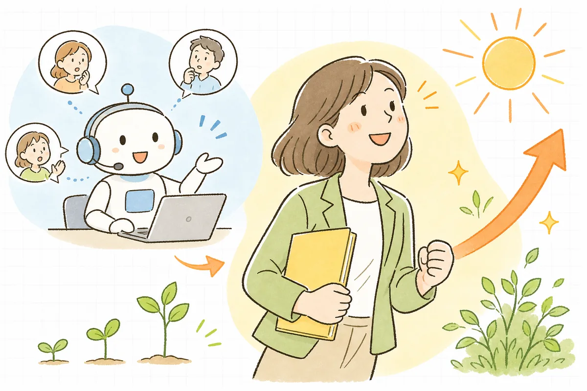 チャットボットが問い合わせを受け止めてくれるようになり、ゆとりを持って前向きに接客や改善へ向かうEC担当者
