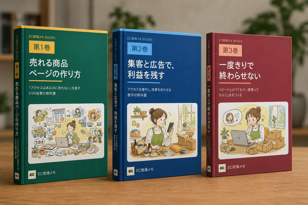 EC現場メモ編集部の書籍3冊