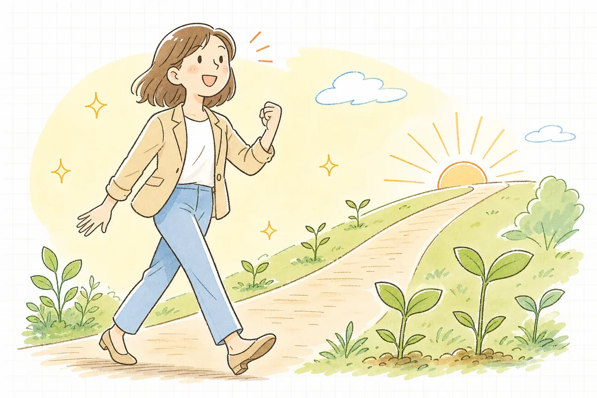 直す順番を整え、注文1件あたりの費用が下がる手応えを感じて明るい表情で前を向くEC担当者