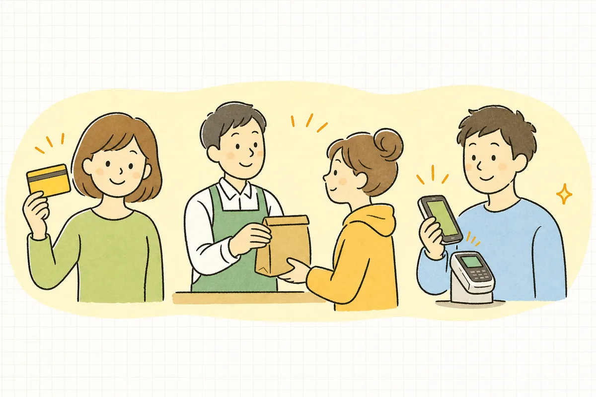 ECで押さえたい決済の3系統(クレジットカード・コンビニ後払い・スマホ決済)と、それぞれの利用者イメージを並べた図