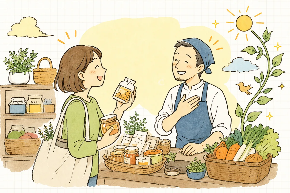 いま目の前の顧客にもう一歩寄り添い、満足げな買い物と上向く売上につながる前向きな情景